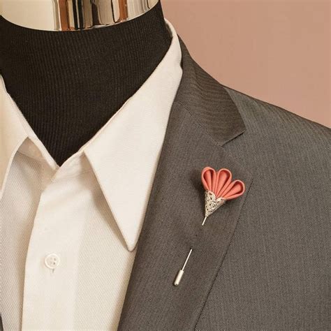 fabric no metal lapel pins for men|elegant lapel pins for men.